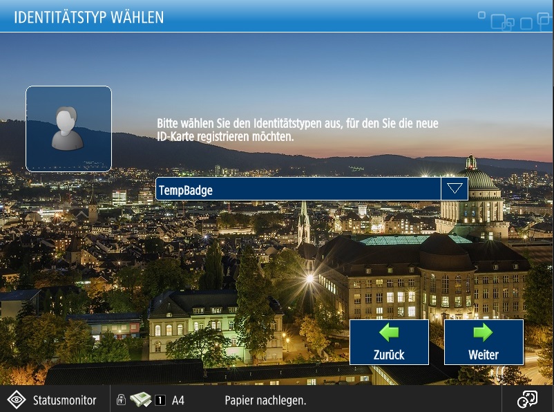 TempBadge waehlen