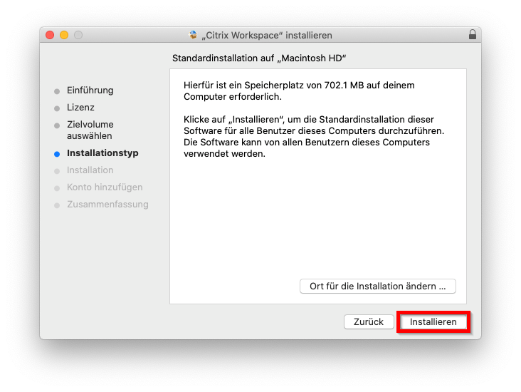 Bild 6: Schritt Installationstyp im Setup-Assistenten
