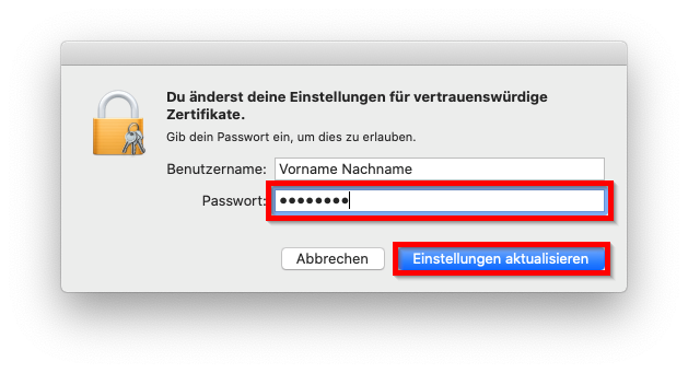 Bild 4: Passwort-Abfragedialogbox