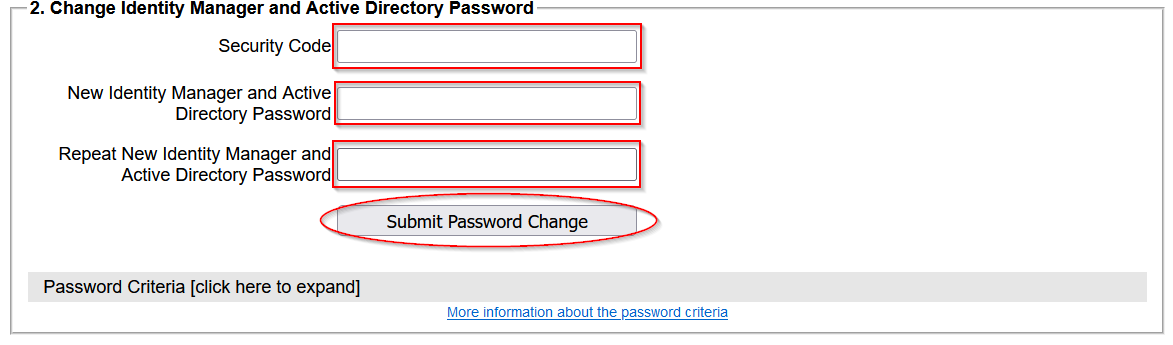 change password