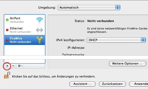 VPN Mac neue Verbindung