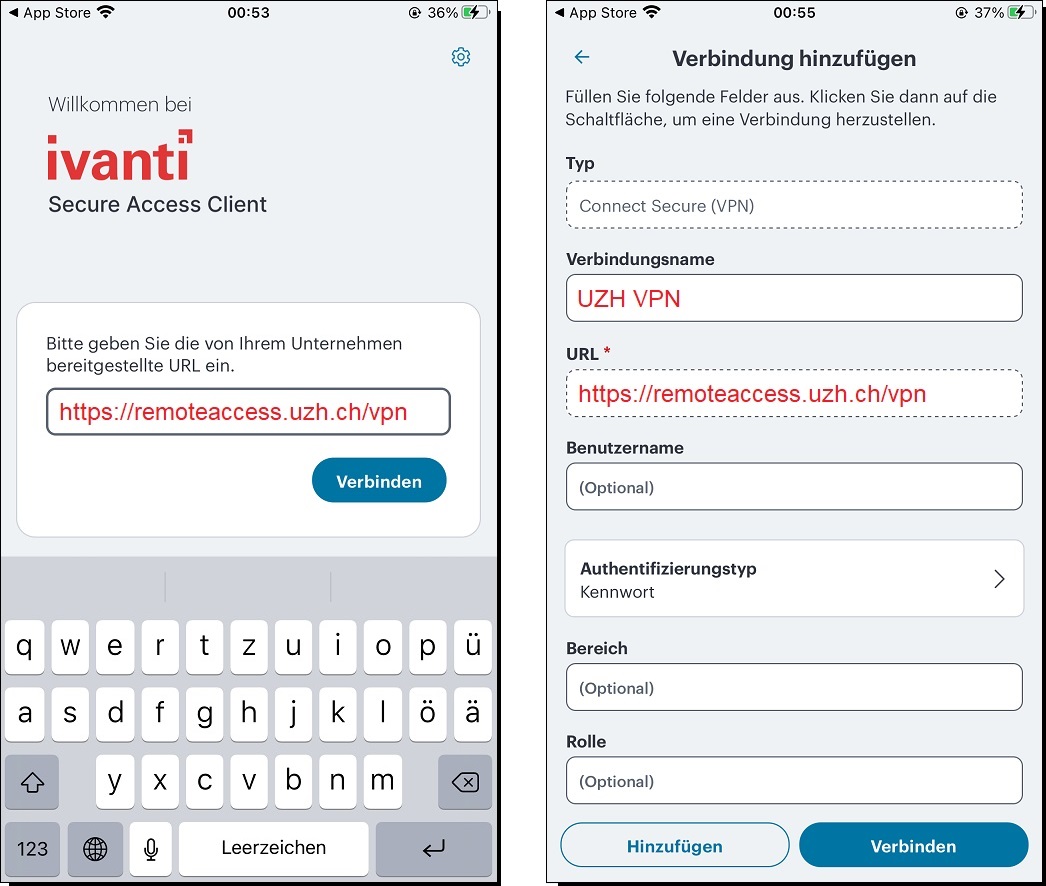 VPN_Ivanti_Mobile_iOS_VerbindungHinzufuegen
