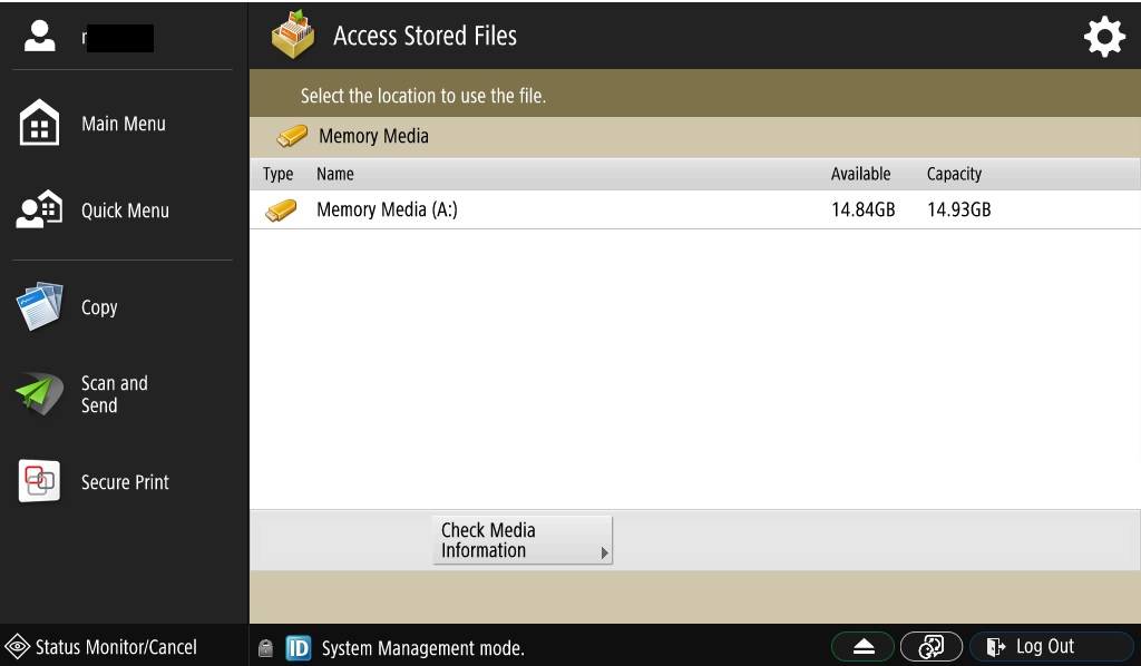 Zugang zu gespeicherten Dateien